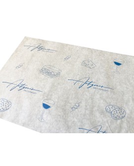 Papier ingraissable blanc personnalisé en 15x20cm