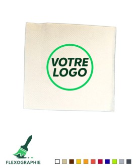 Serviette cocktail personnalisée micropointe 2 plis - 20x20cm