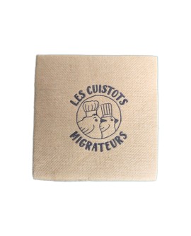 Serviette cocktail écologoque personnalisée micropointe 2 plis - 20x20cm