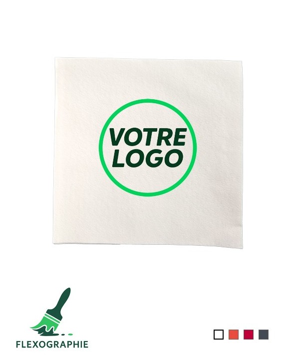 Serviette cocktail non tissée personnalisée - 20x20cm Serviette cocktail non tissée personnalisée - 20x20cm