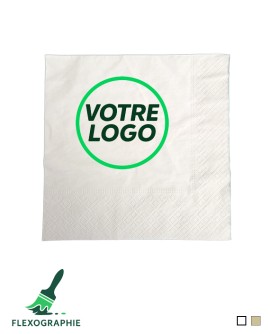 Serviette ouate personnalisée 2 plis 30x30cm