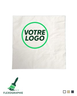 Serviette ouate 2 plis - 33x33cm - Impression rapide et petite quantité