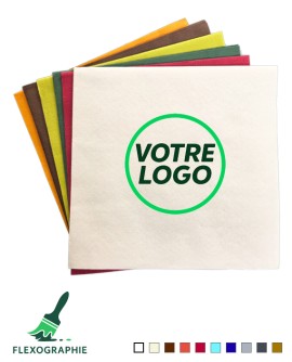 Serviette non tissée personnalisée - Plusieurs pliage - 40x40cm