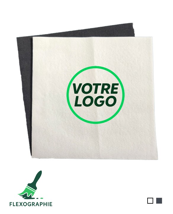 Serviette Airlaid personnalisée - 40x40cm - Livraison rapide et petite quantité