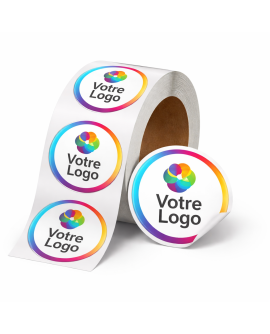Étiquette autocollante ronde personnalisée