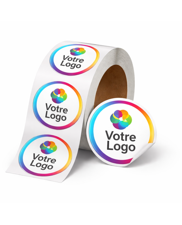 Étiquette autocollante ronde personnalisée