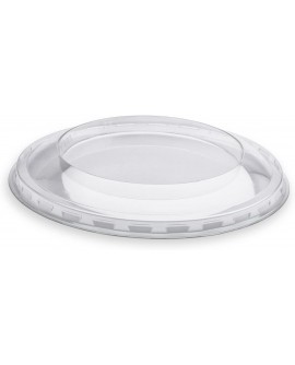 Couvercle plat pour Pot plastique transparent 200ml DELI