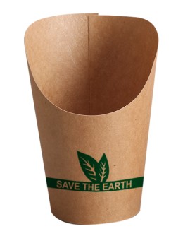 Emballage en carton kraft pour wraps ou frites